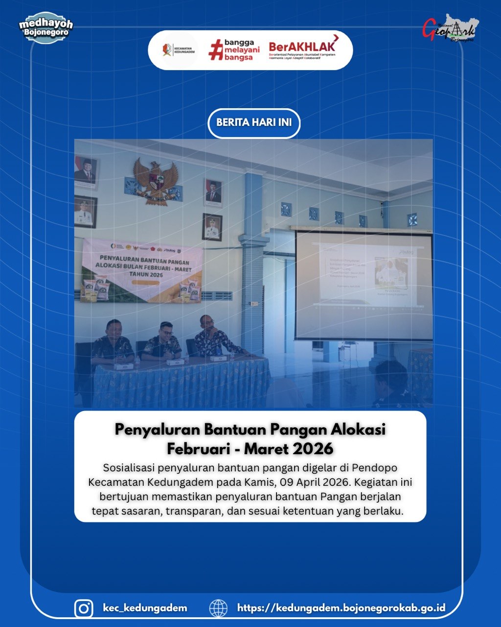 Sosialisasi Penyaluran Bantuan Pangan Alokasi Februari–Maret 2026