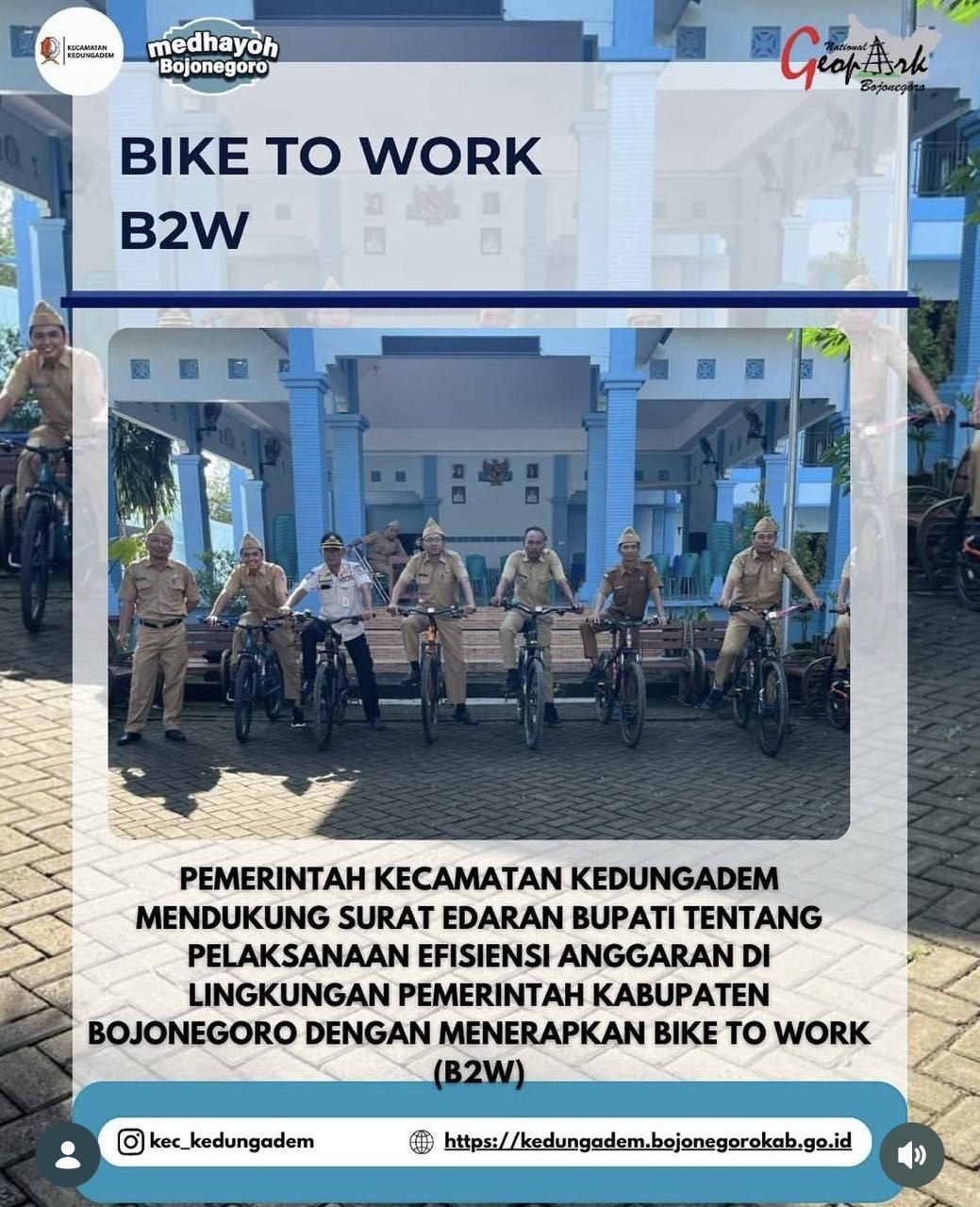 Bike To Work (B2W) pekan ketiga Kecamatan Kedungadem🚴