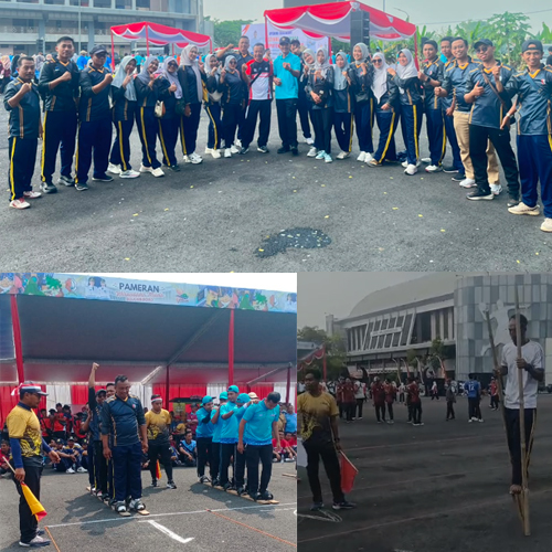 Kantor Kecamatan Kedungadem mengikuti empat jenis Perlomaan Tradisional PORKAB 2026
