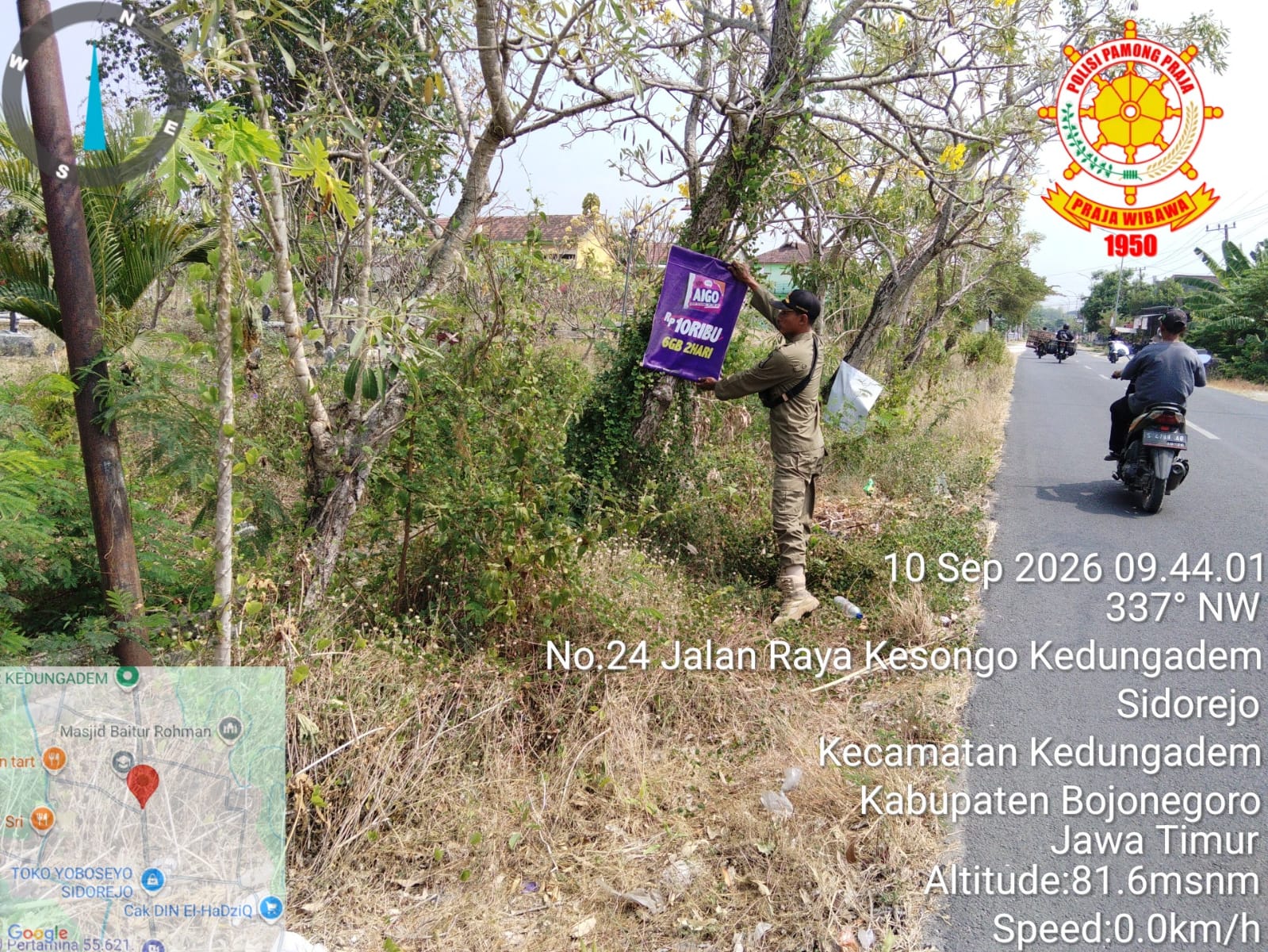 PENERTIBAN BANNER DI WILAYAH KECAMATAN KEDUNGADEM